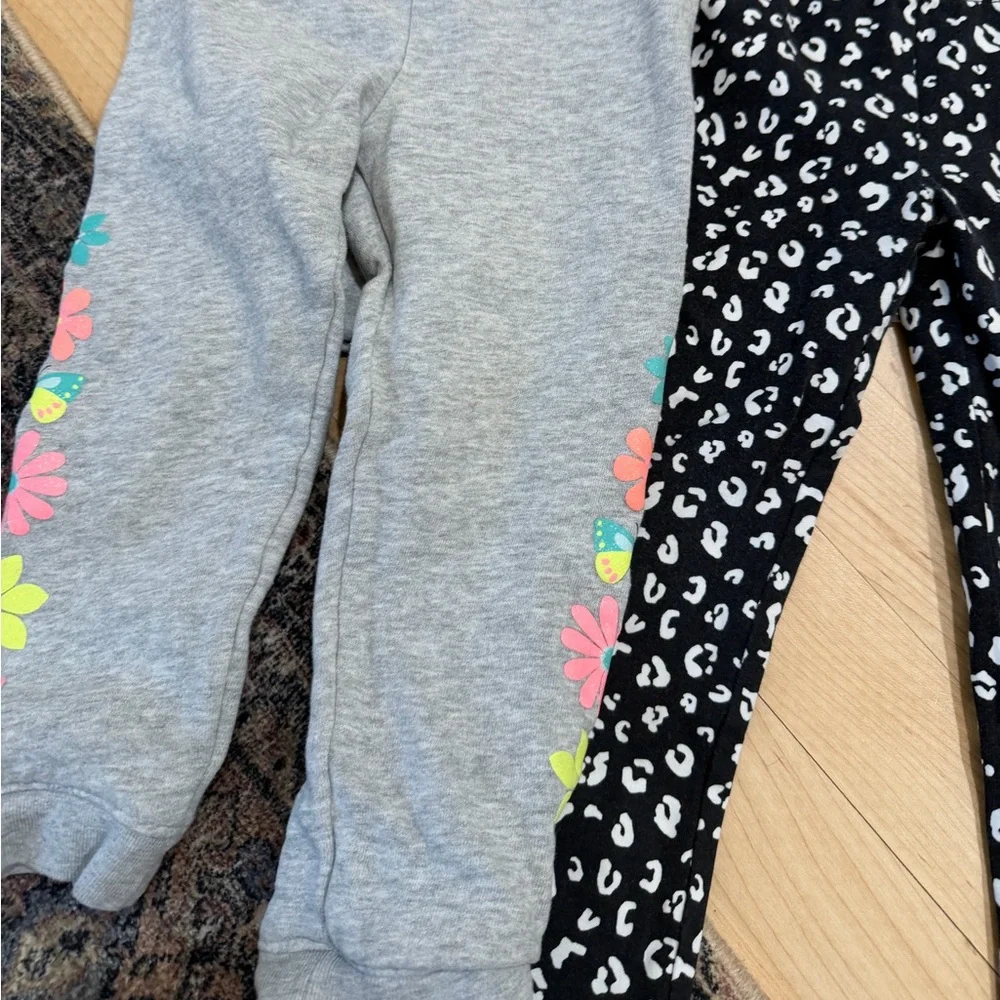 Carter's Black and White Toddler Leggings and Sweatpants